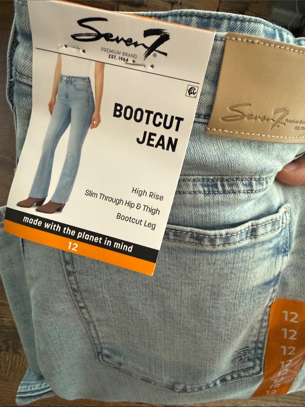 Woman’s 12 bootcut Jean Seven7 Light Wash Bootcut Jeans - Women's - Picture 2 of 4